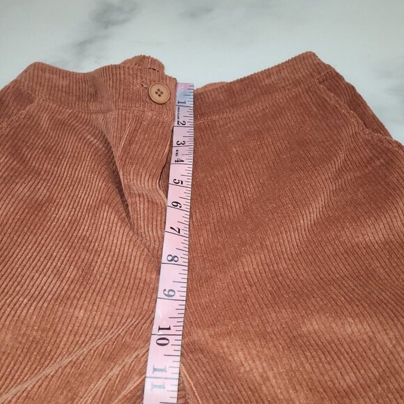 Doe & Rae Womens Brown Wide Leg Corduroy Pants High Rise - Picture 6 of 7